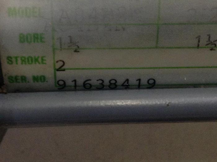 Used MILLER Pneumatic Cylinder A84B2N #73754