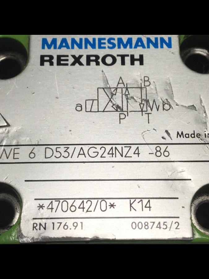 Used REXROTH Valve 4WE6D53AG24NZ486 Used