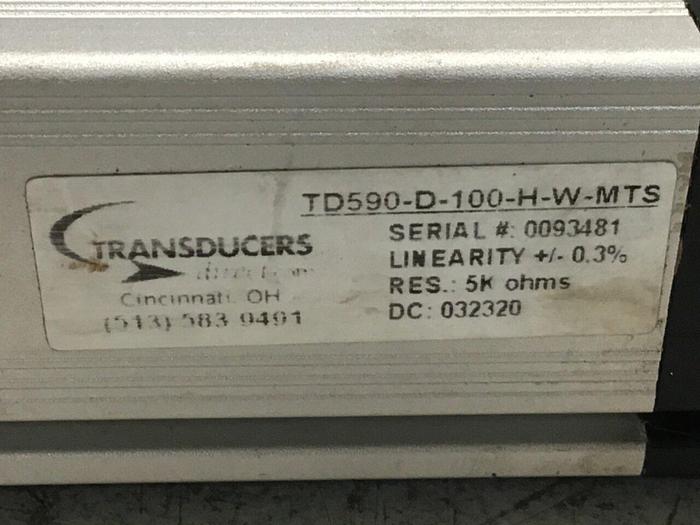 Used TRANSDUCERS INC Linear Transducer TD590-D-100-H-W-MTS Used