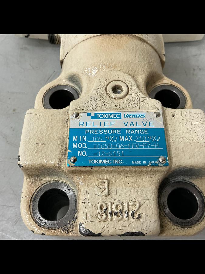 Used TOKIMEC VICKERS TCG50-06-FEV-P7-H-12-S151