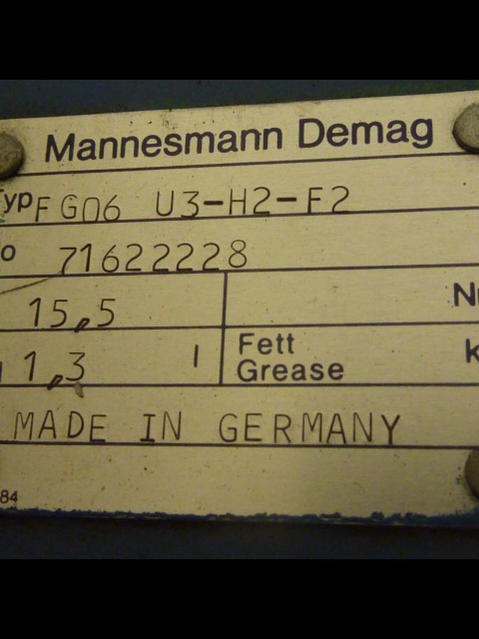 Used MANNESMANN DEMAG Microspeed Unit FG06 U1-H2-F2 Used