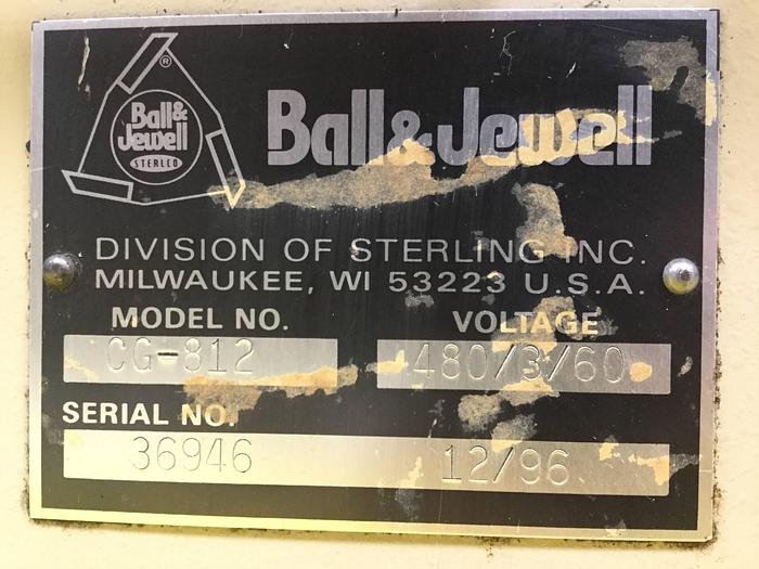 Used BALL & JEWELL 7.5 HP Grinder / Granulator CG-812 Used