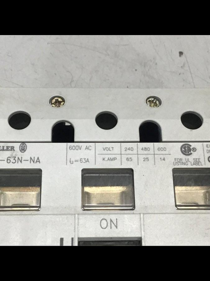 Used MOELLER 63 Amp Circuit Breaker NZM7-63N-NA USED