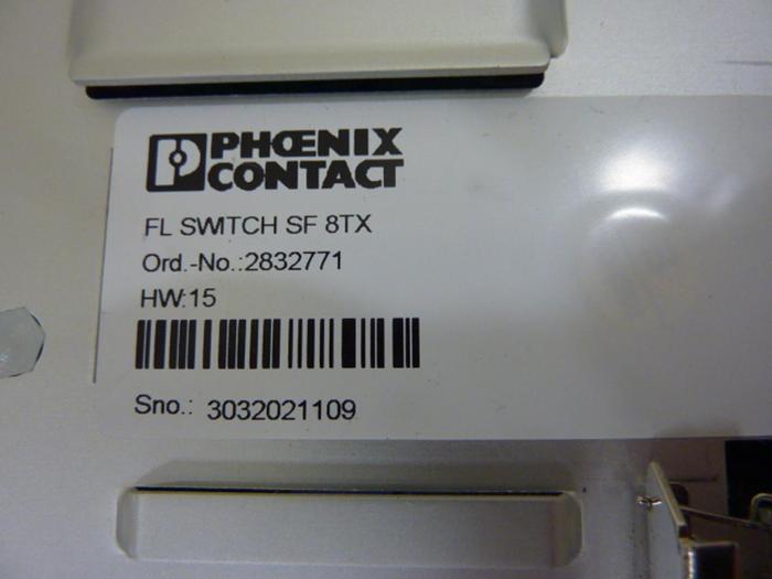 Used PHOENIX CONTACT Ethernet Switch FL-SWITCH-SF-8TX #51805