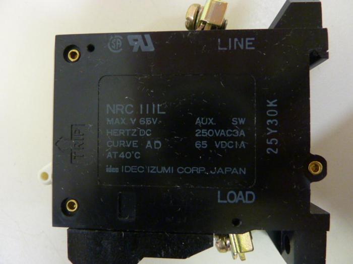 Used IDEC Circuit Protector NRC111L/3A #75682
