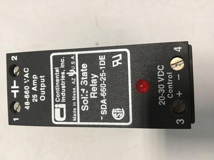 Used CONTINENTAL INDUSTRIES Solid State Relay RSDA-660-25-1DE #134733