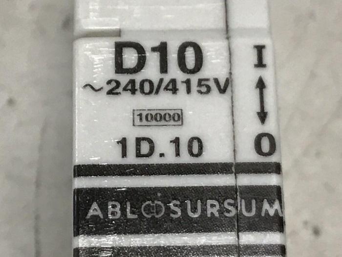 Used ABL SURSUM Circuit Breaker D10 1D.10 #119592