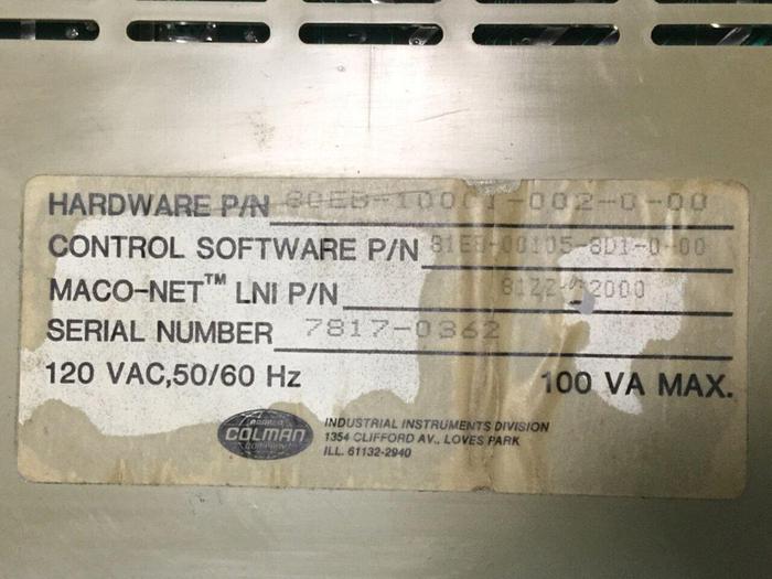 Used BARBER COLMAN Process Module 80EB-10001-002-0-00 Used