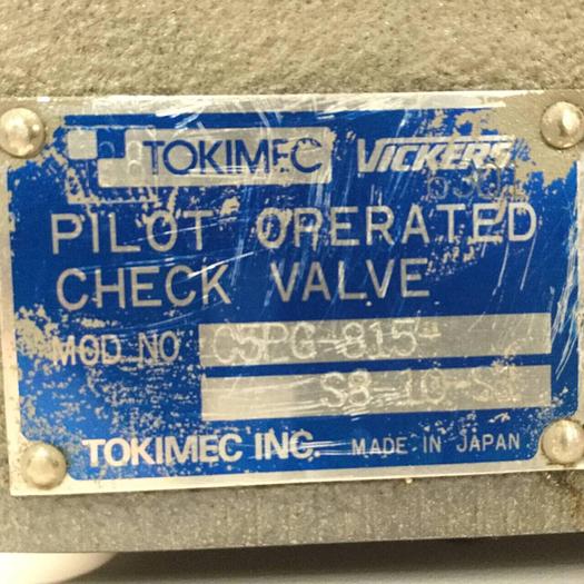 Used VICKERS Tokimec Pilot Operated Check Valve C5PG815S810S1 #92405