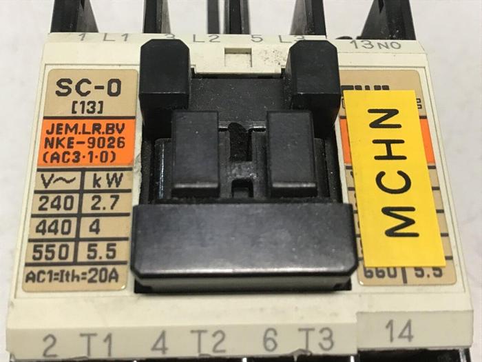 Used FUJI ELECTRIC Contactor SC-0 4NC0F0 #114287