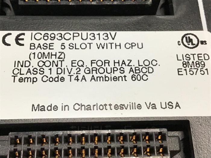 Used GENERAL ELECTRIC 5 Slot w/ CPU IC693CPU313V #140069