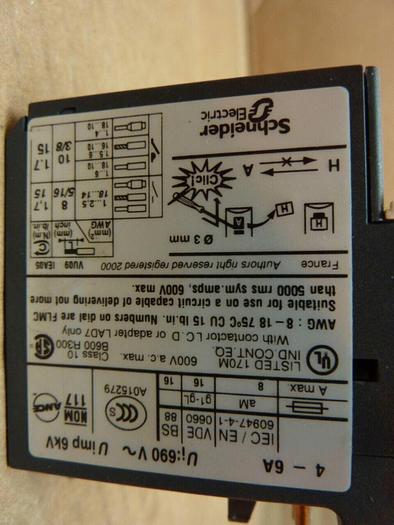 Used TELEMECANIQUE Overload Relay LRD10 #24744
