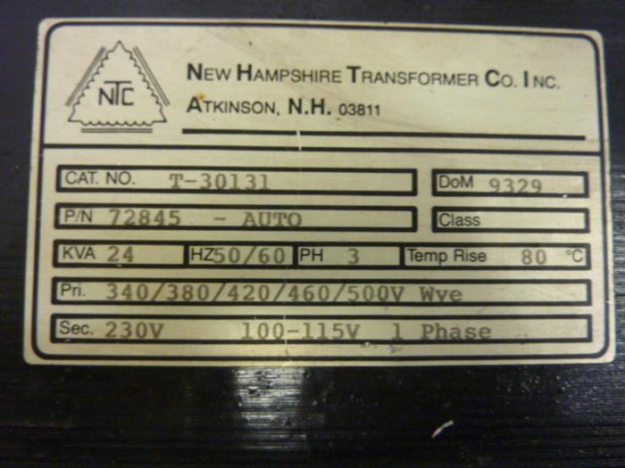 Used NEW HAMPSHIRE 24 kVA Transformer T-30131 #66669