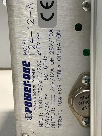 Used POWER ONE Power Supply F24-12-A #103339