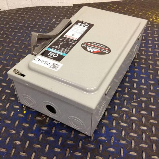 Used SIEMENS 60 Amp Safety Disconnect Switch F352 #75442