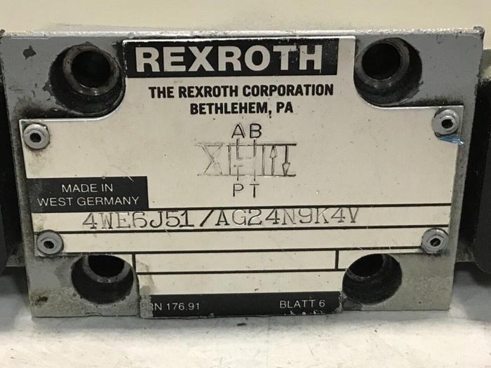 Used REXROTH Valve 4WE6J51/AG24N9K4V #137978