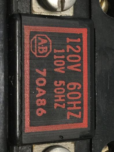 Used ALLEN BRADLEY Contactor 702L-AOD92 #109123