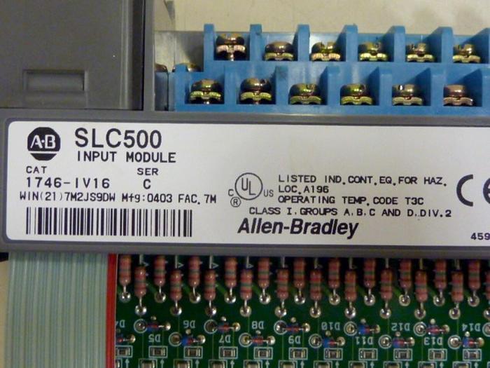 Used ALLEN BRADLEY Input Module 1746-IV16 SER C #66830