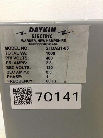 Used DAYKIN 1 kVA Transformer Disconnect STDAB1-05 #70141