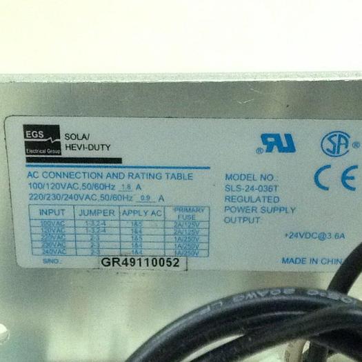 Used EGS Regulated Power Supply SLS-24-036T #82746