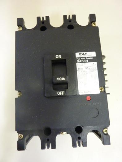Used FUJI ELECTRIC 50 Amp Circuit Breaker SA53H-50 #46820
