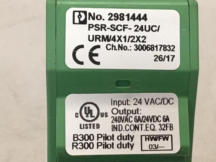 Used PHOENIX CONTACT Coupling Relay PSR-SCF-24UC/URM/4X1/2X2 Used