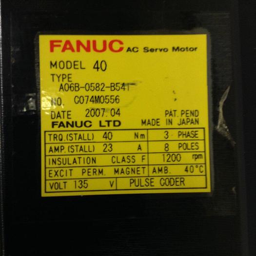 Used FANUC AC Servo Motor A06B-0582-B541 Used