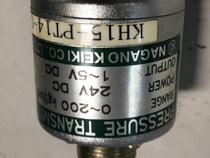 Used NAGANO Pressure Transmitter KH15-PT14-C-200-0.25 #126514