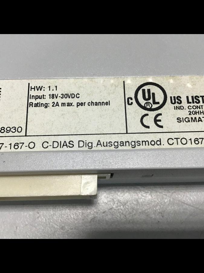 Used SIGMATEK Module 12-007-167-O CTO167 USED