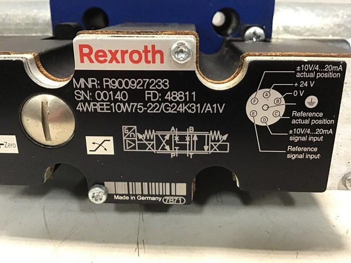 Used REXROTH Valve 4WREE10W75-22/G24K31/A1V Used