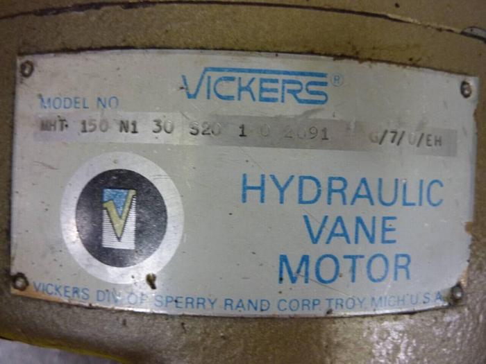 Used VICKERS Hydraulic Screw Motor MHT 150 N1 30 S20 1 0 2091 Used