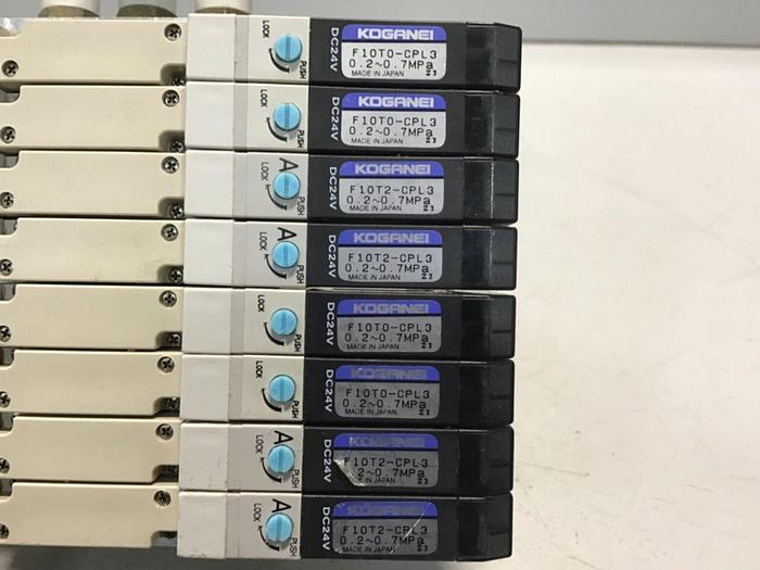 Used KOGANEI Manifold w/ Valves F10M8AJ #120930