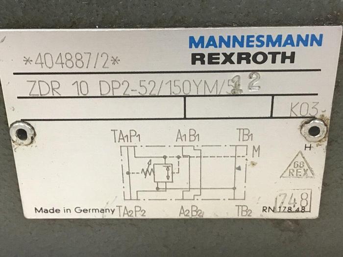 Used REXROTH Pressure Reducing Valve ZDR 10 DP2-52/150YM/12 #137641