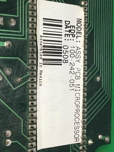 Used BRANSON ULTRASONICS CORP. Circuit Board 100-242-051 #113747