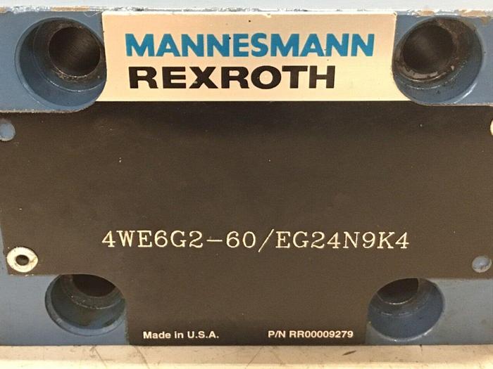 Used MANNESMANN REXROTH Hydraulic Valve 4WE6G2-60/EG24N9K4 #137491