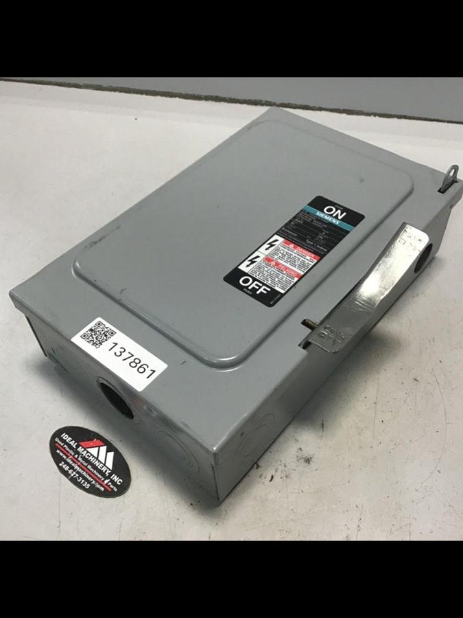 Used SIEMENS 60 Amp I-T-E Disconnect Switch JN422 USED
