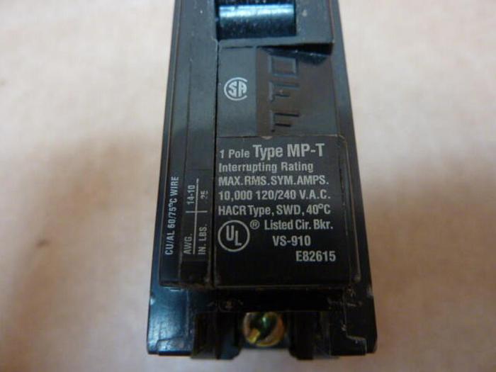Used MURRAY 15 Amp Circuit Breaker MP115 #27756