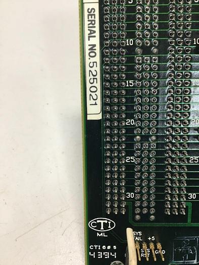 Used CTI Van Dorn Control Rack Board CTI 605 Z9502358B #111422