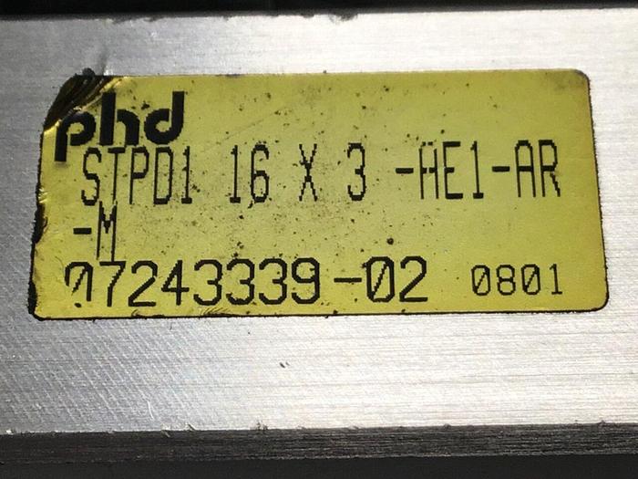 Used PHD INC Sliding Manifold Block STPD1 16X3-AE1-AR-M #127500