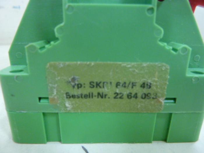 Used PHOENIX CONTACT Plug-In Card Holder SKBI64/F48 #59146