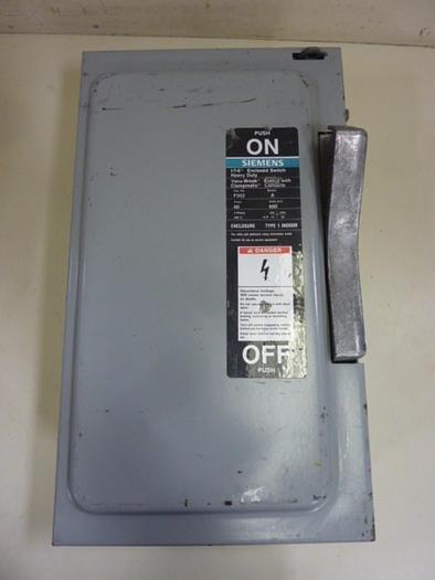 Used SIEMENS 60 Amp Safety Disconnect Switch F352 #66985
