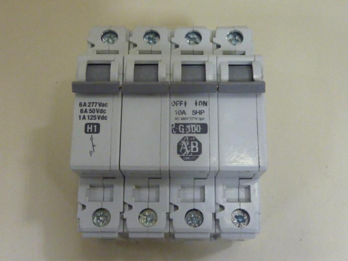 Used ALLEN BRADLEY 10 Amp Circuit Breaker 1492-CB3/G100 SER C #63782