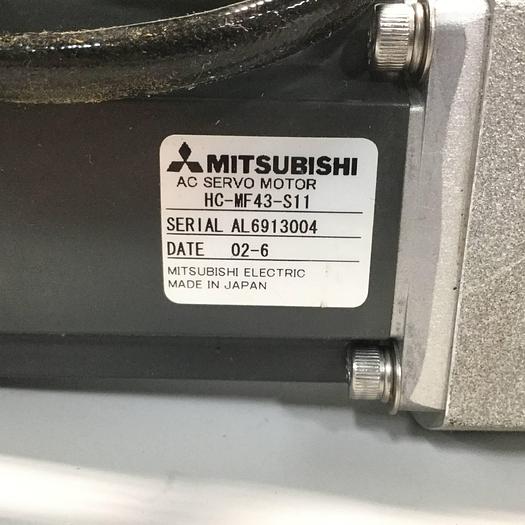 Used MITSUBISHI Servo Motor HC-MF-43-S11 #95960