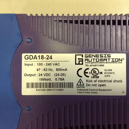 Used GENESIS AUTOMATION Power Supply GDA18-24 #81131
