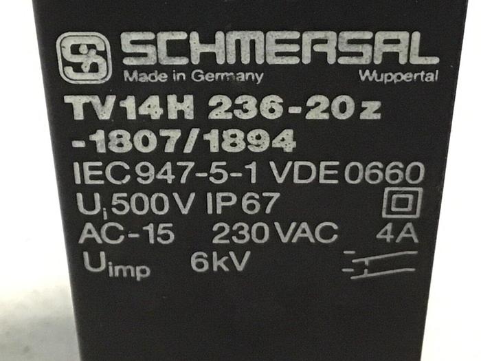 Used SCHMERSAL Limit Switch TV14H 236-20Z-1807/1894 #121933