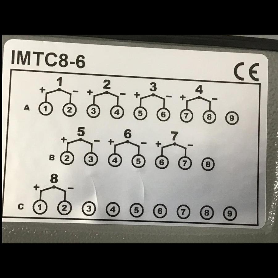 IDEAL MACHINERY 8 Zone Thermocouple Cable IMTC8-6 NEW #150601