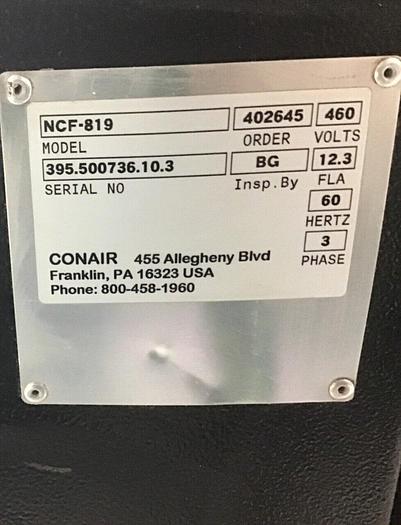 Used CONAIR 10 HP Grinder NCF-819 #139347