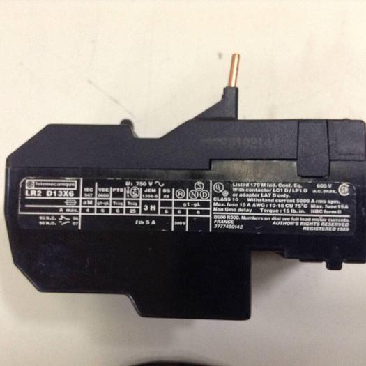 Used TELEMECANIQUE Overload Relay LR2D13X6 #83737