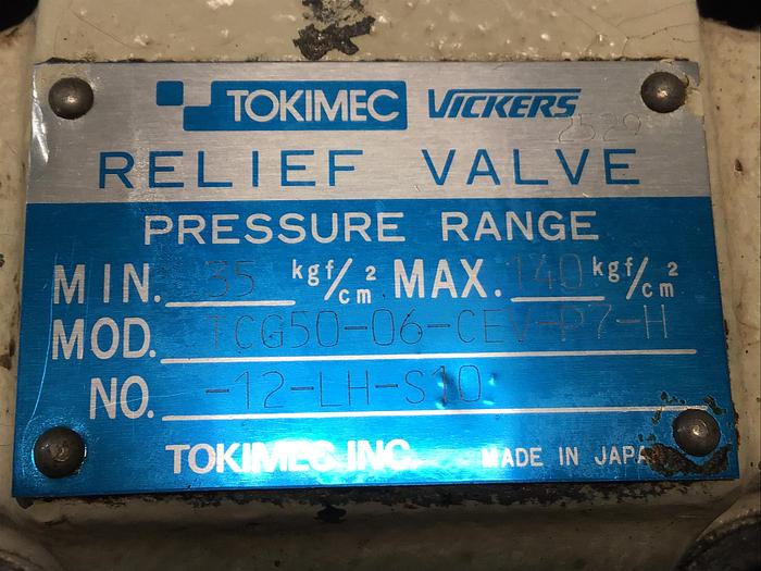 Used VICKERS TCG50-06-CEV-P7-H-12-LH-S10 Valve Used #139723