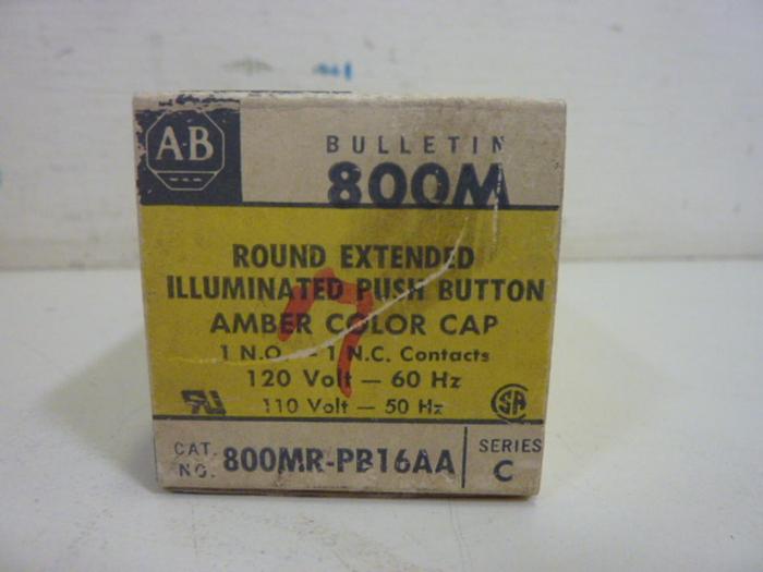 ALLEN BRADLEY Push Button 800MR-PB16 AMBER #54524